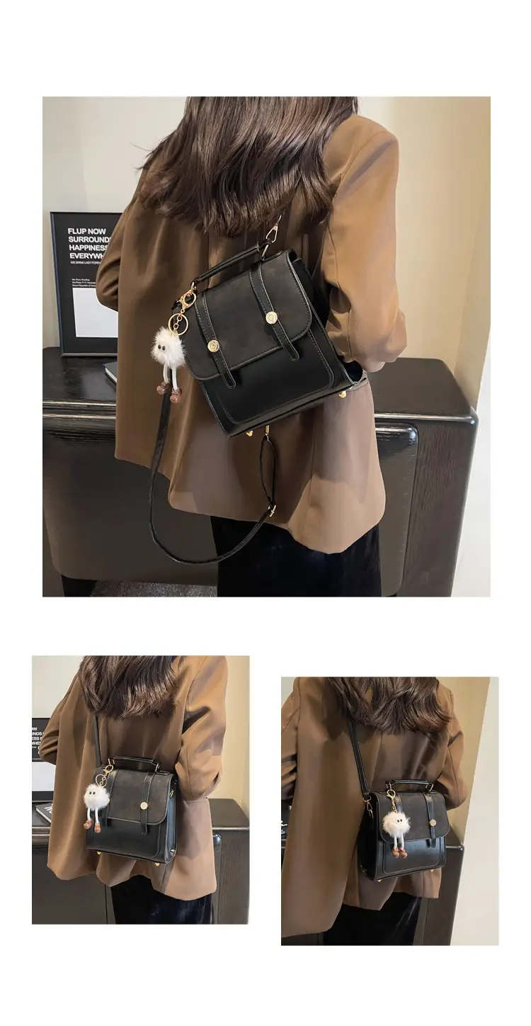 Vintage Women's Shoulder Crossbody Bag Brown Blue Glitter 2024 — feature 28