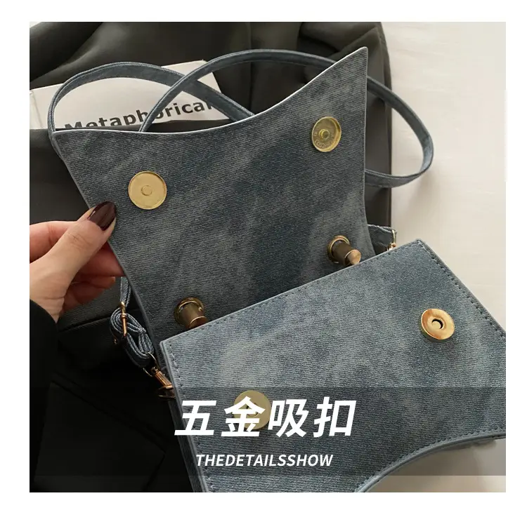Women's Western Style Shoulder Bag 2024 Autumn Grey — feature 7