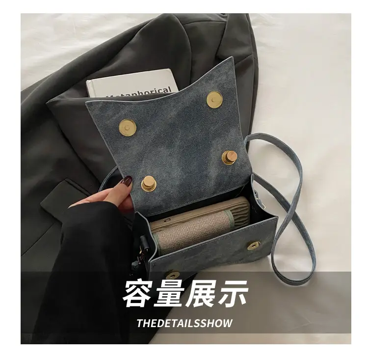 Women's Western Style Shoulder Bag 2024 Autumn Grey — feature 8