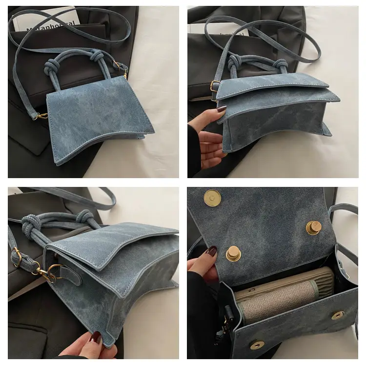 Women's Western Style Shoulder Bag 2024 Autumn Grey — feature 9