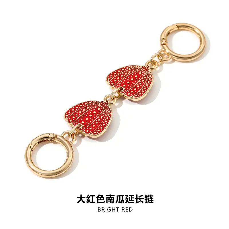 H-110 Big Red Pumpkin Chain Straight Gold 13CM