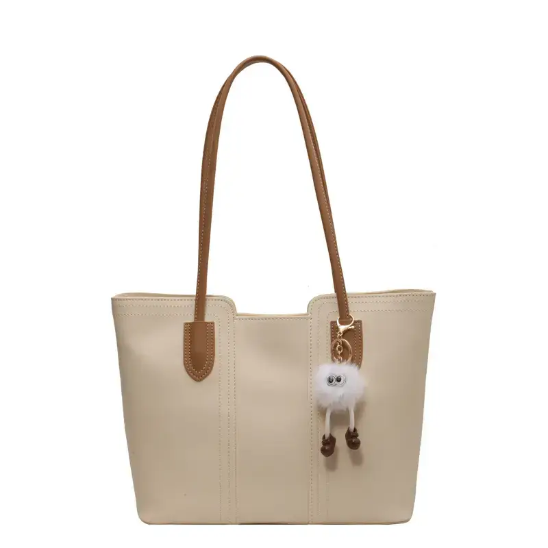 Women's Tan Leather Commuter Shoulder Bag 2024 New Style - Image 9