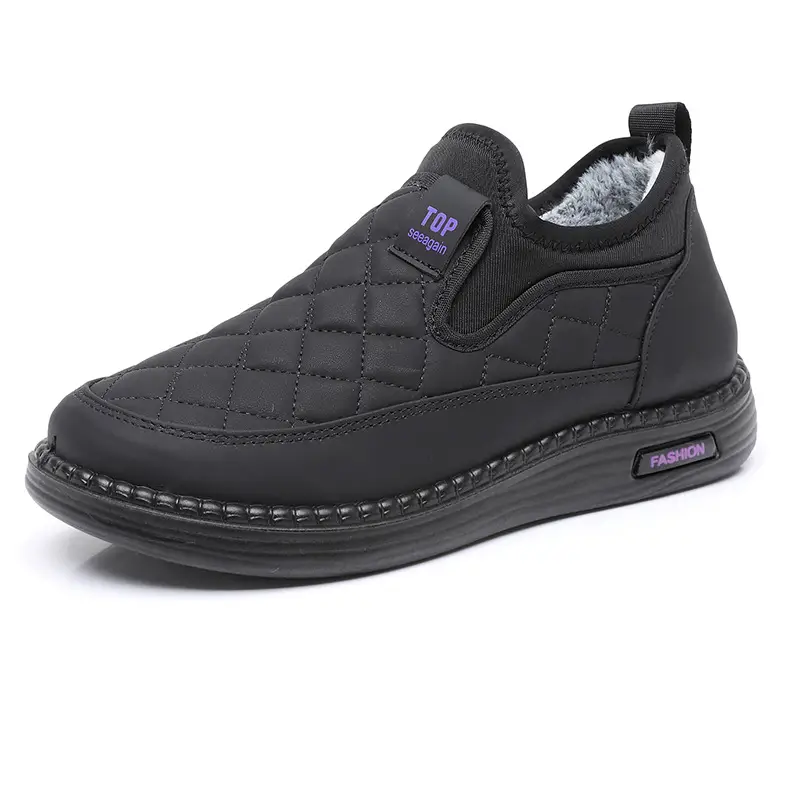 Women's Cotton Boots 2025 Winter New Style Old Beijing Cotton Shoes Wholesale Fleece-Lined Waterproof Cold-Proof Shoes for Middle-Aged and Elderly Mothers