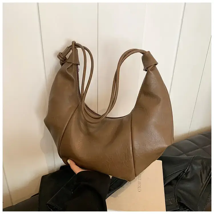 Vintage Brown Leather Shoulder Bag for Women — feature 17
