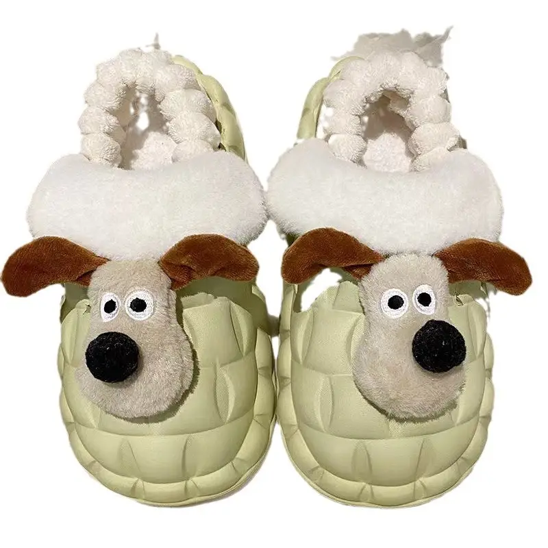 Cartoon Puppy Waterproof Cotton Slippers Women - Image 10