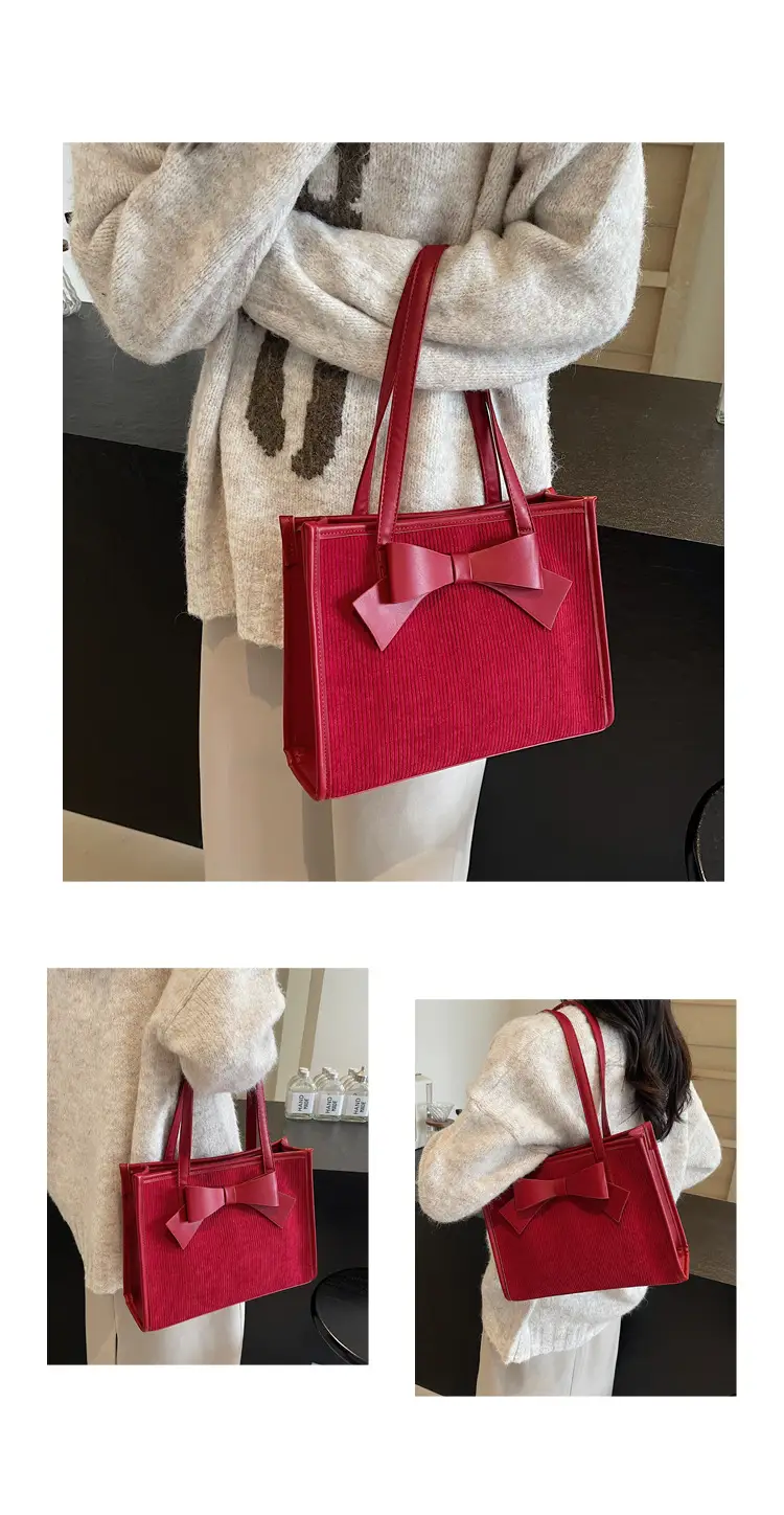 Red Large Capacity Women's Shoulder Bag — feature 10