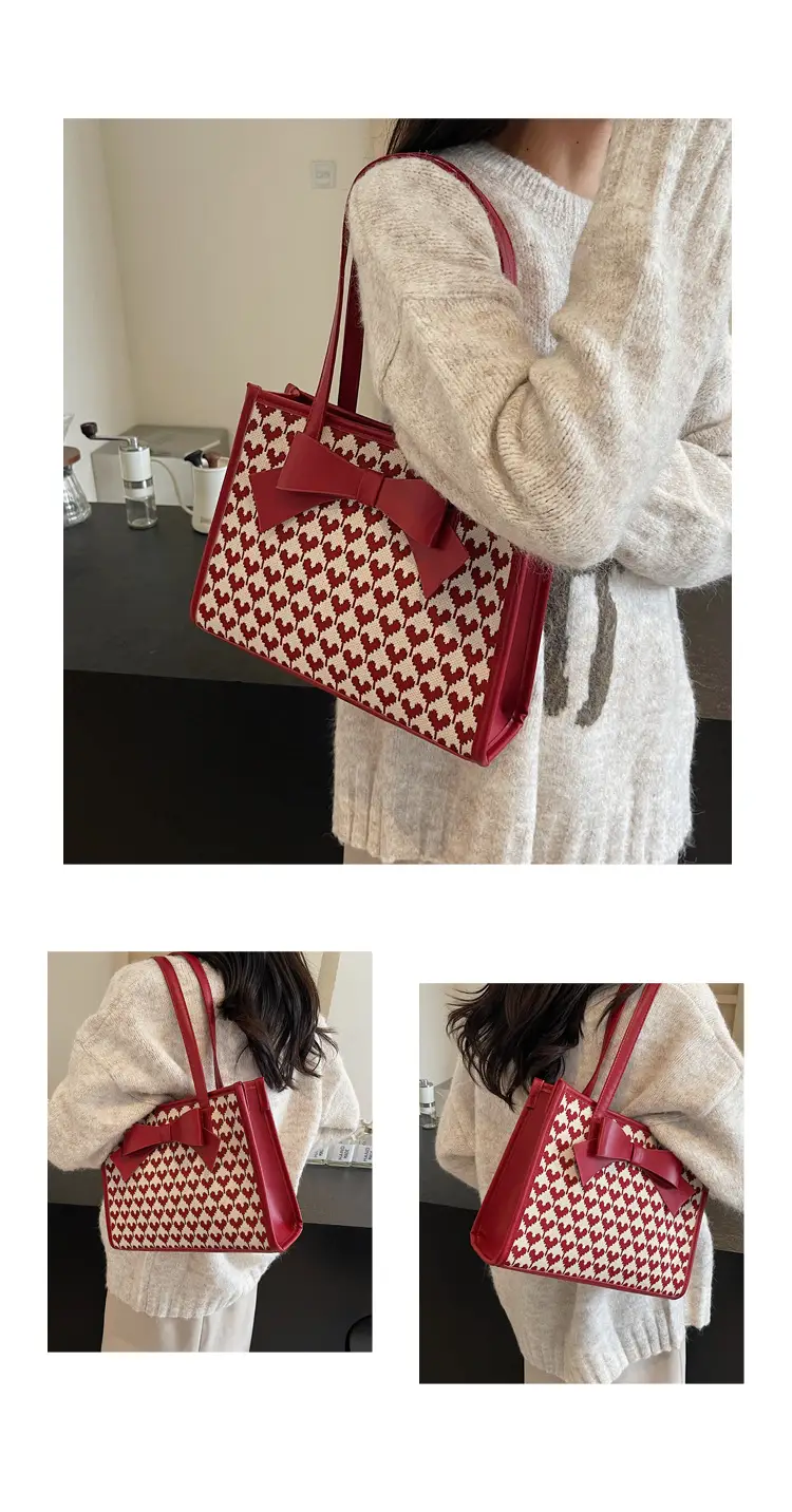 Red Large Capacity Women's Shoulder Bag — feature 9