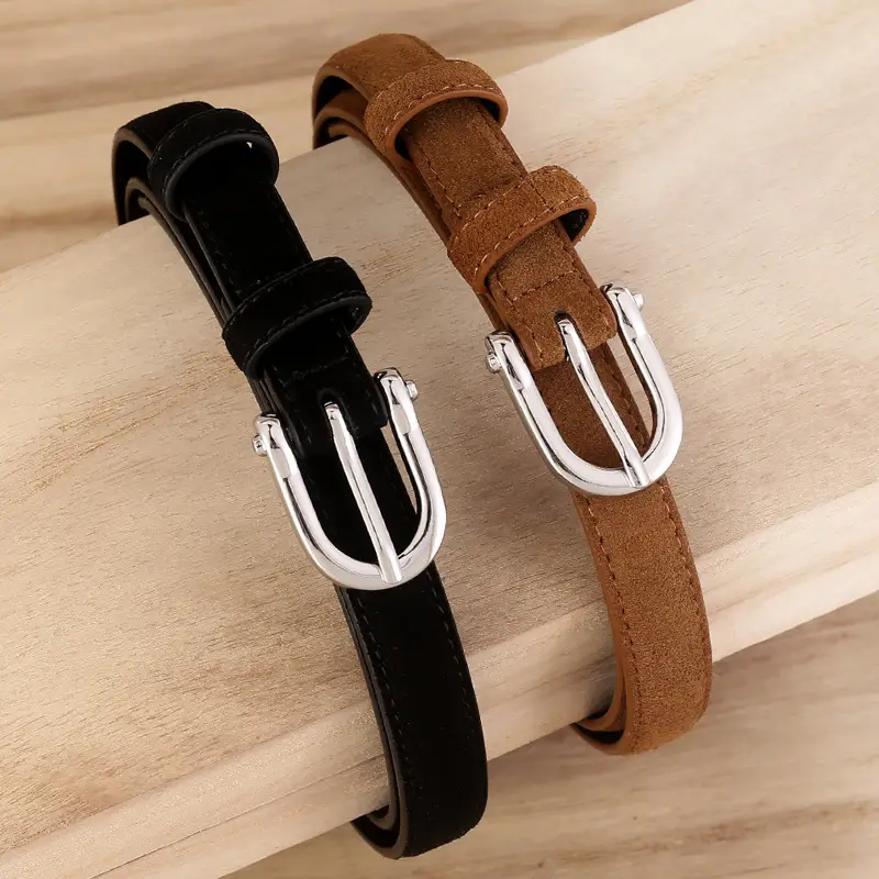 2024 New Pin Buckle Cow Velvet Belt for Women