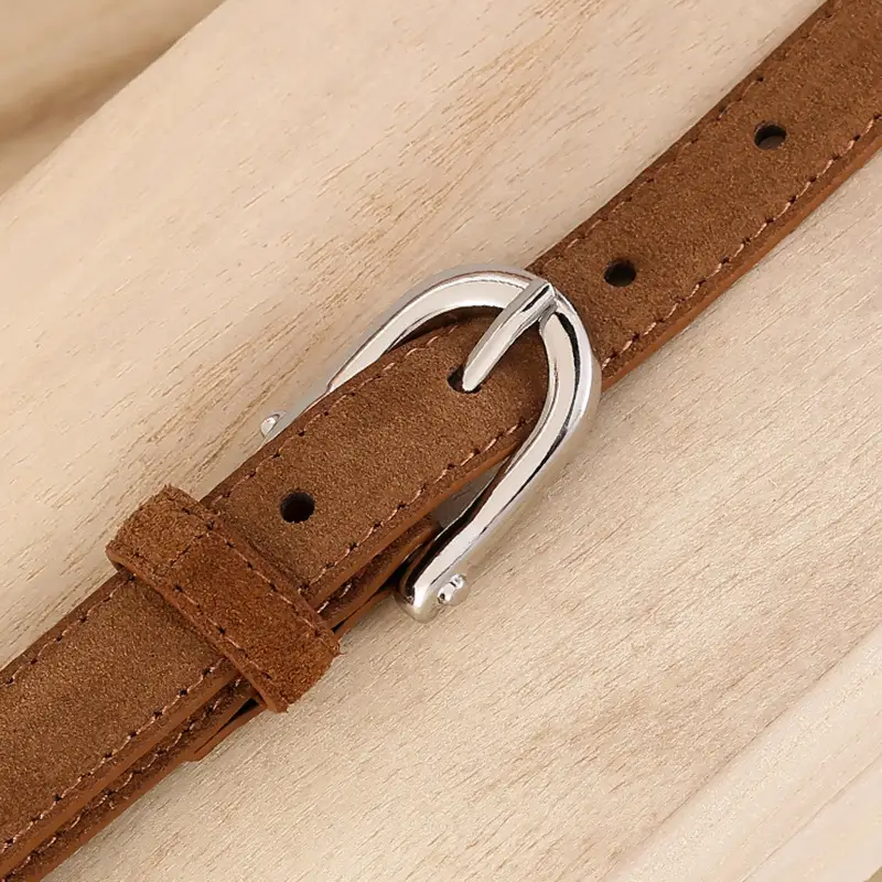 2024 New Pin Buckle Cow Velvet Belt for Women