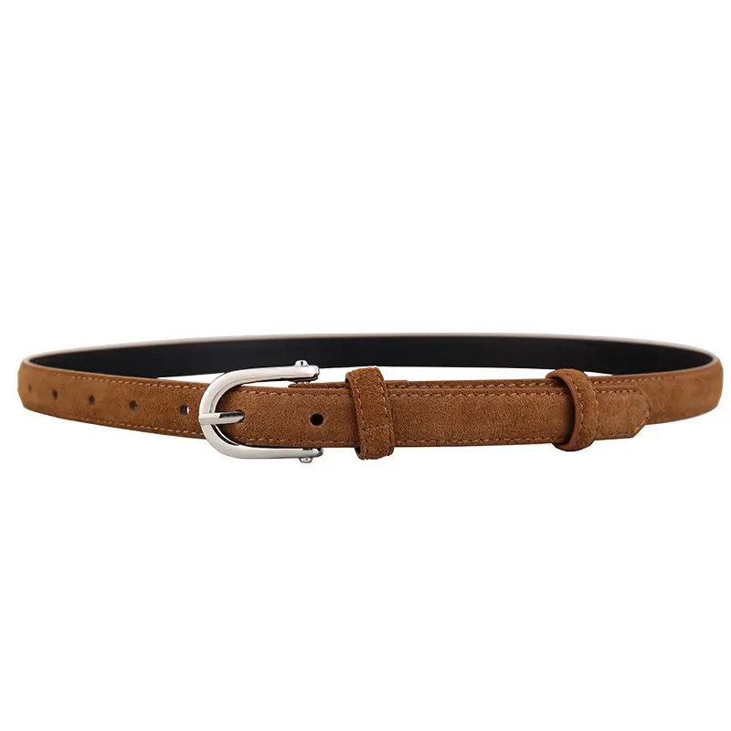 2024 New Pin Buckle Cow Velvet Belt for Women