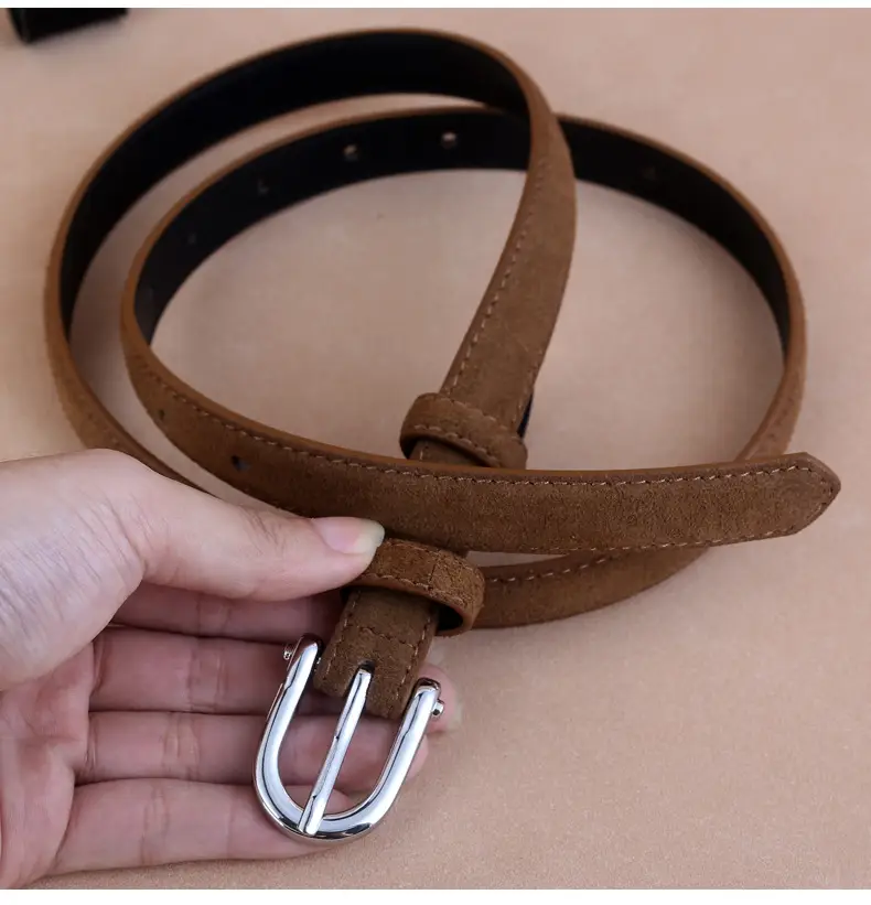 2024 New Pin Buckle Cow Velvet Belt for Women — feature 19