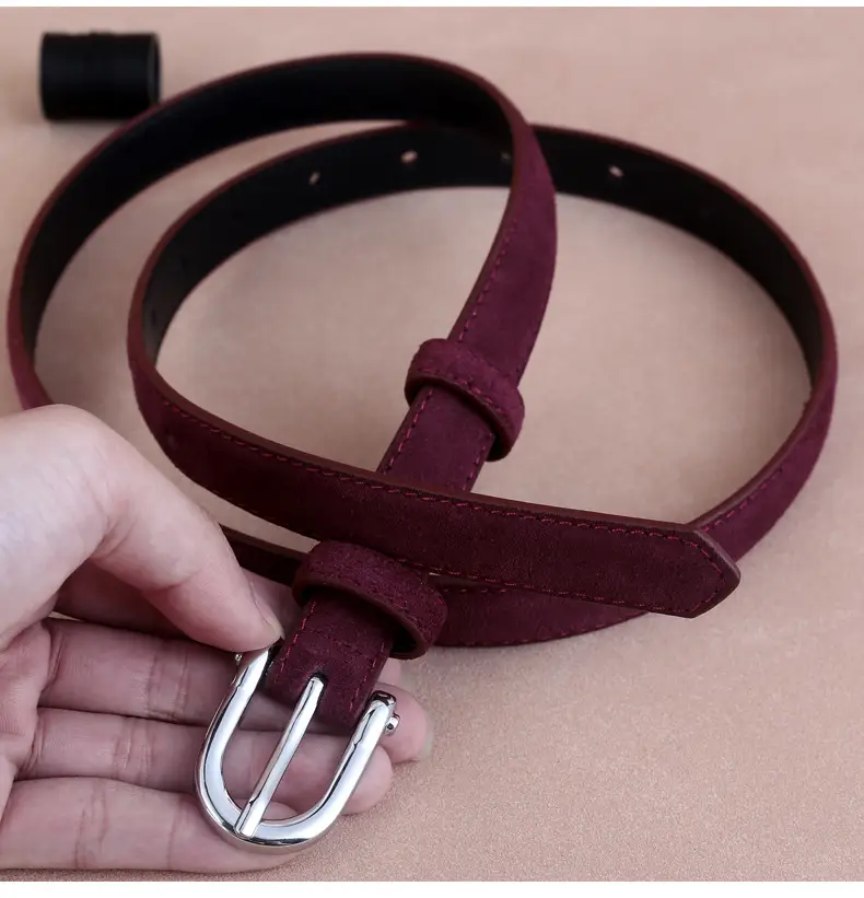 2024 New Pin Buckle Cow Velvet Belt for Women — feature 20