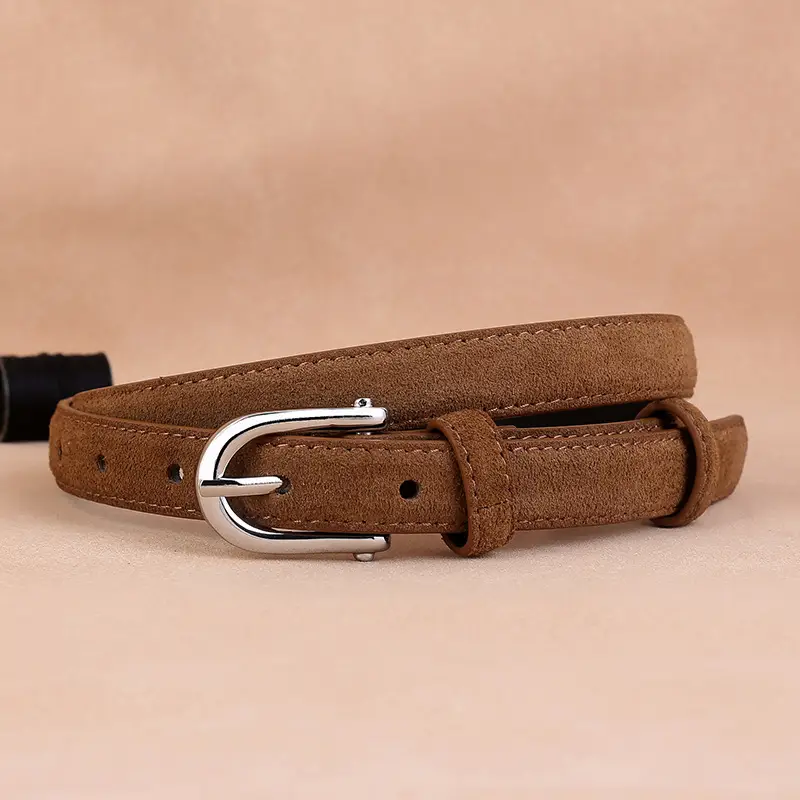 2024 New Pin Buckle Cow Velvet Belt for Women