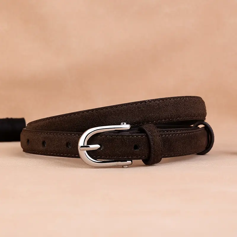 2024 New Pin Buckle Cow Velvet Belt for Women