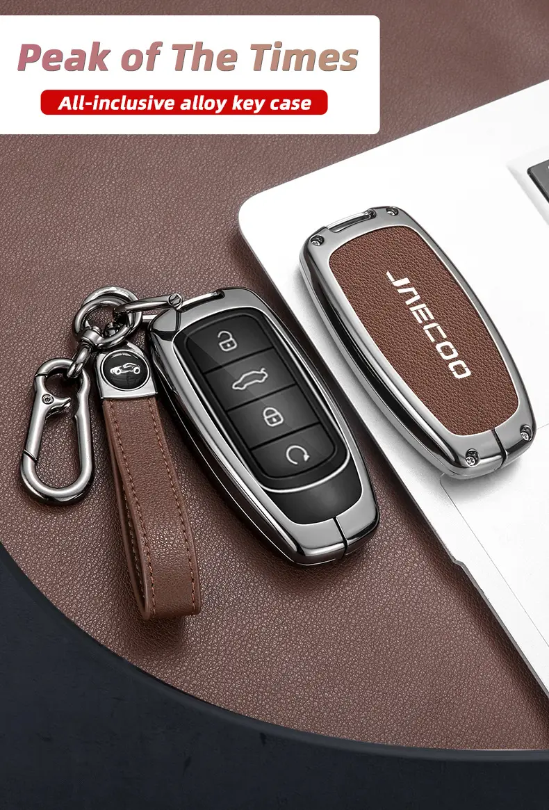 J8 Ruihu 8PRO Metal Key Set with Leather Strap — feature 1