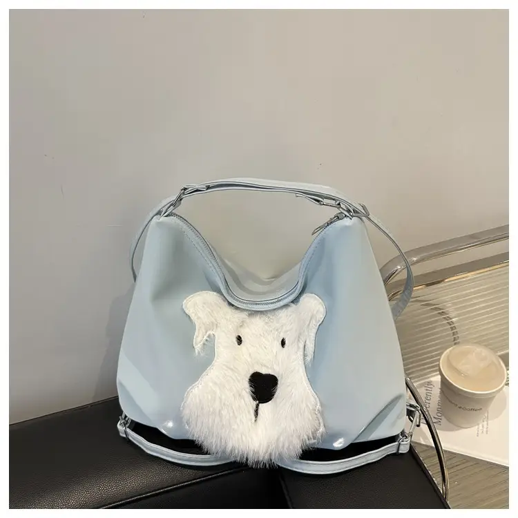 Women's Plush Puppy Shoulder Bag Large Capacity — feature 17