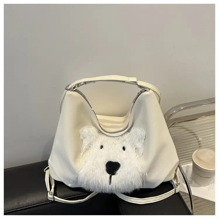 Women's Plush Puppy Shoulder Bag Large Capacity — feature 20