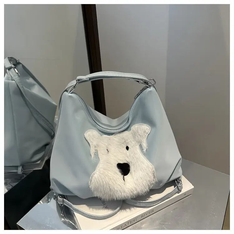 Women's Plush Puppy Shoulder Bag Large Capacity — feature 22