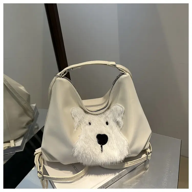 Women's Plush Puppy Shoulder Bag Large Capacity — feature 23