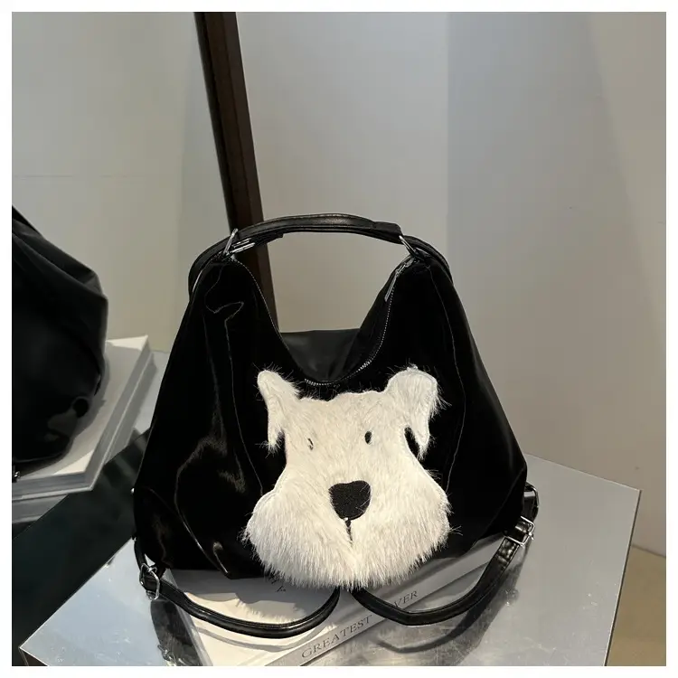 Women's Plush Puppy Shoulder Bag Large Capacity — feature 24