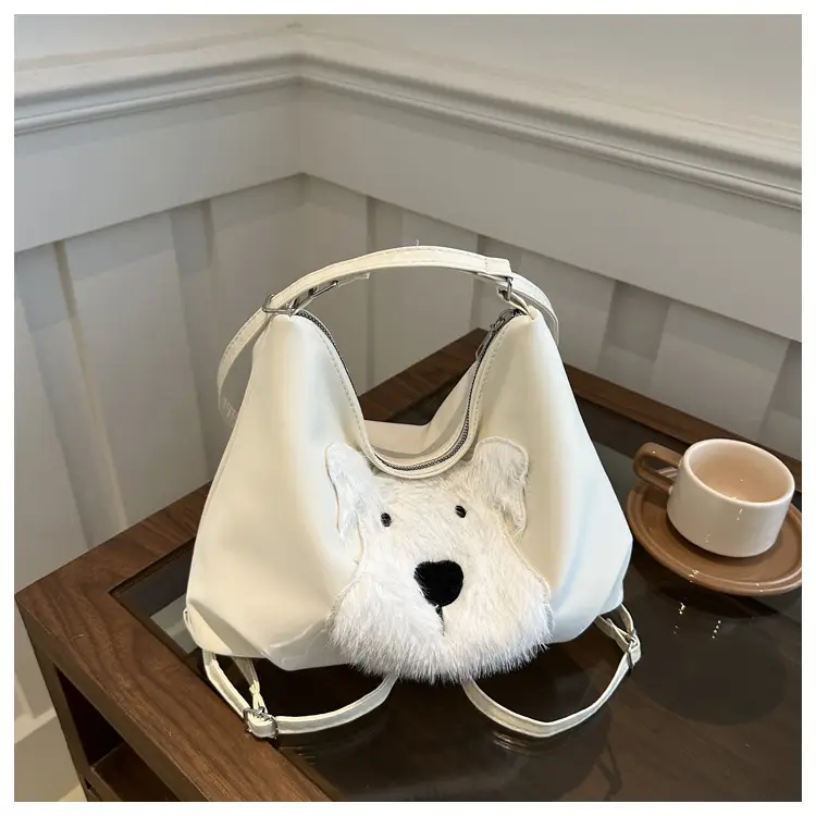 Women's Plush Puppy Shoulder Bag Large Capacity — feature 25
