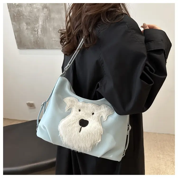 Women's Plush Puppy Shoulder Bag Large Capacity — feature 36