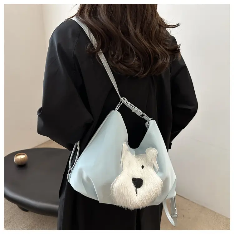 Women's Plush Puppy Shoulder Bag Large Capacity — feature 38