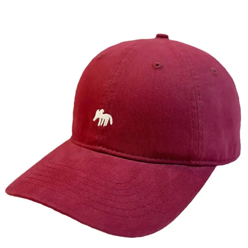 Korean Style Fox Embroidered Baseball Cap for Men Women