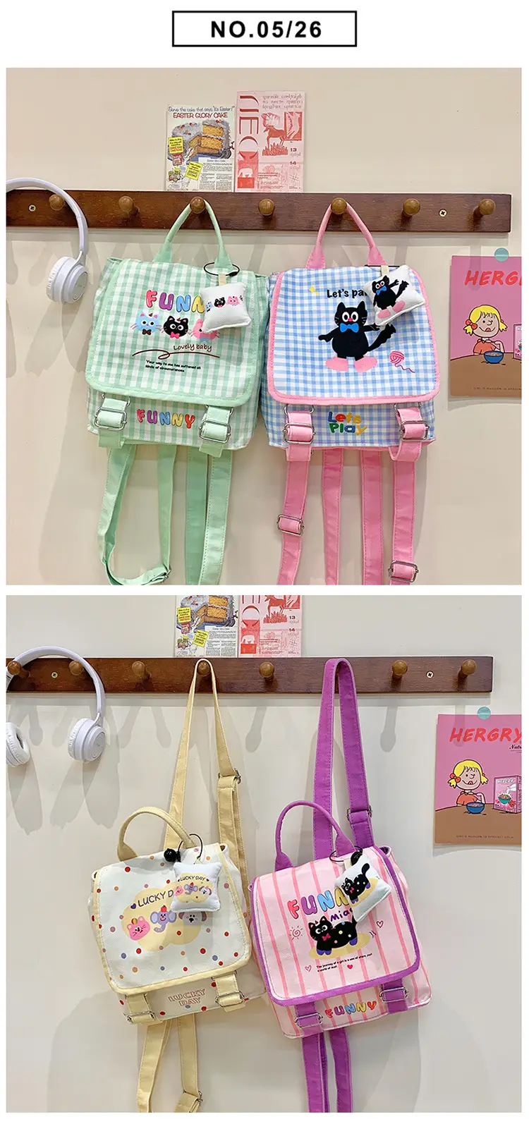 Children's Cartoon Backpack Large Capacity Shoulder Bag — feature 42