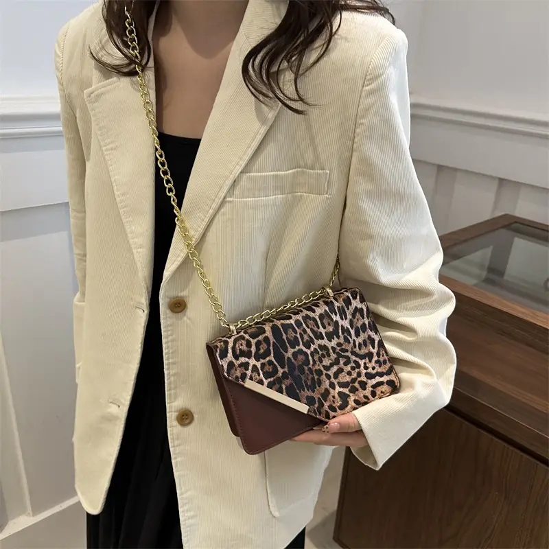 Leopard Print Crossbody Bag Women 2024 Winter - Image 5
