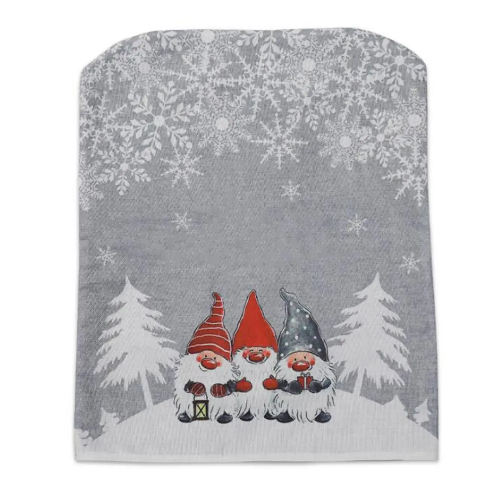 Christmas Table Chair Cover with Gnome Design Grey Red — feature 8