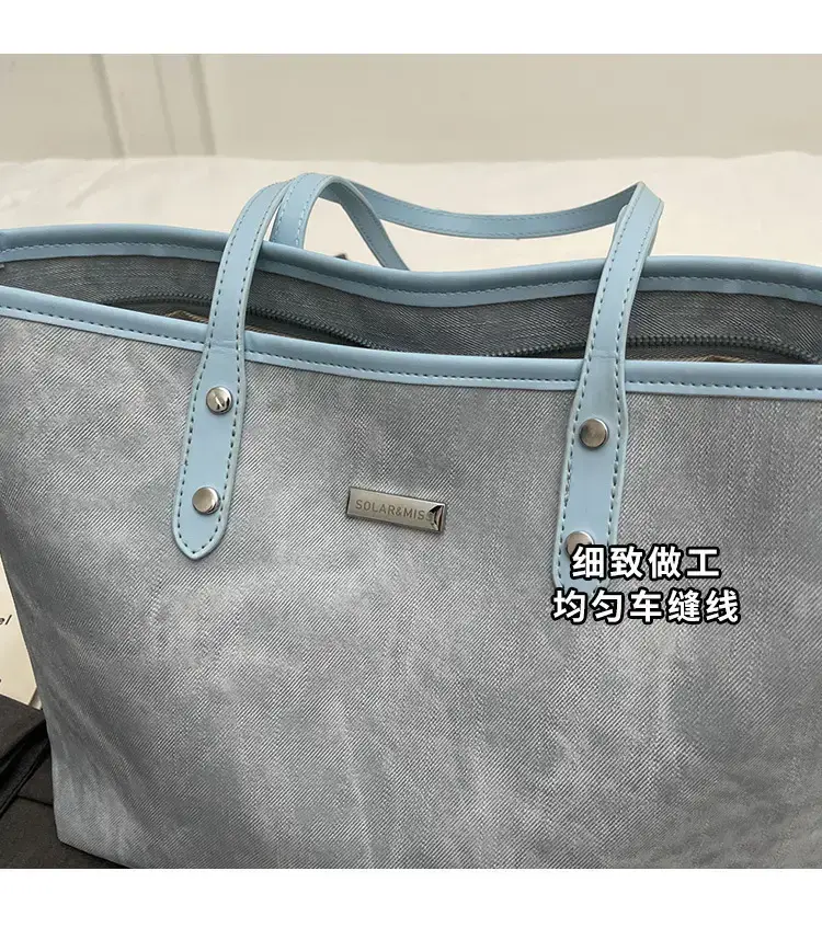 Pink Women's Tote Bag Large Capacity Shoulder Bag — feature 6