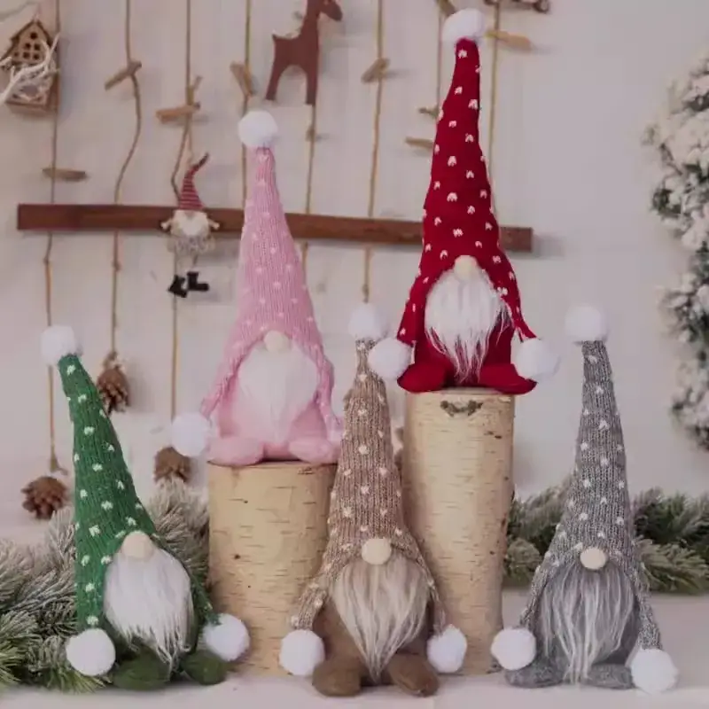 Christmas Rudolph Doll with White Beard Faceless Design - Image 8