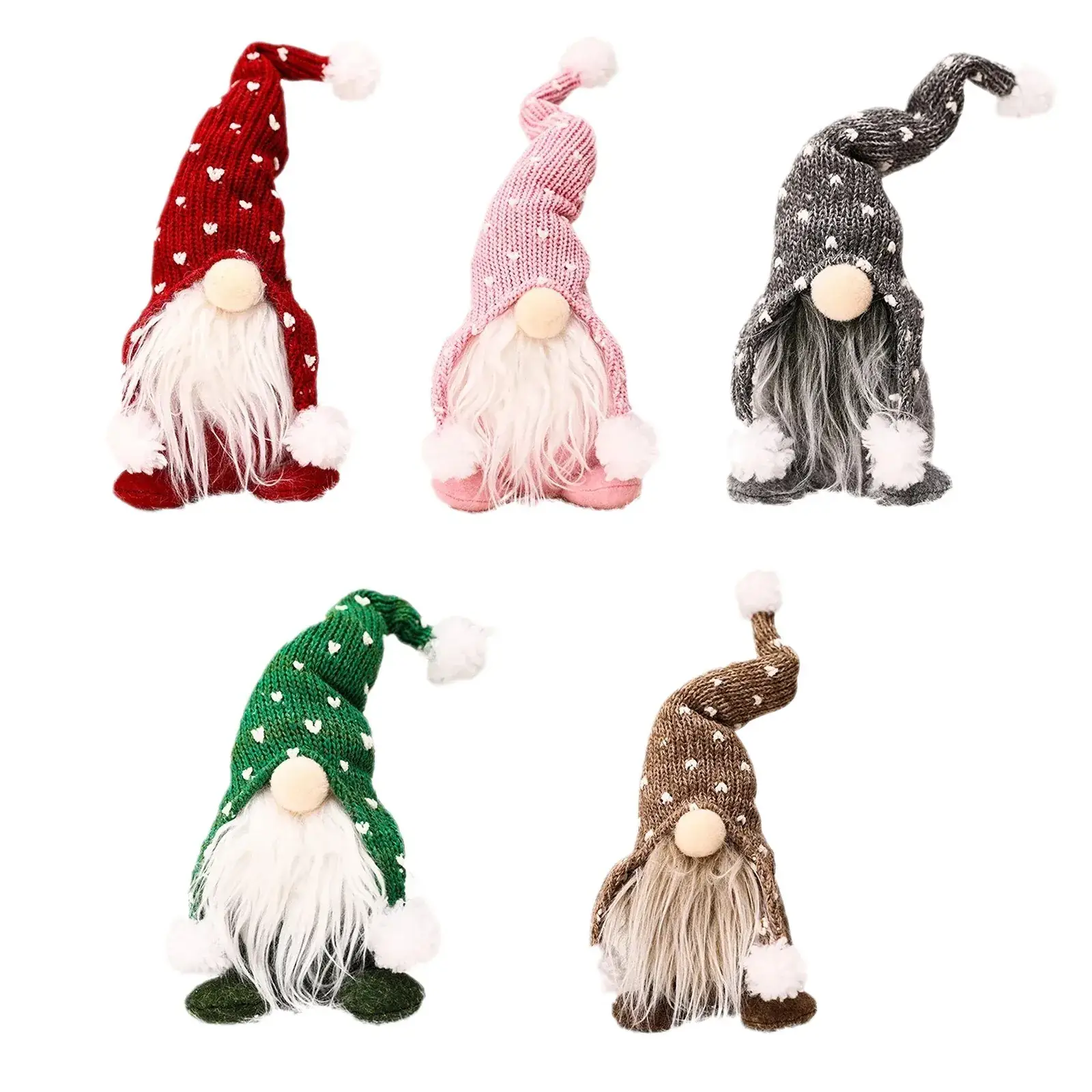 Christmas Rudolph Doll with White Beard Faceless Design - Image 9