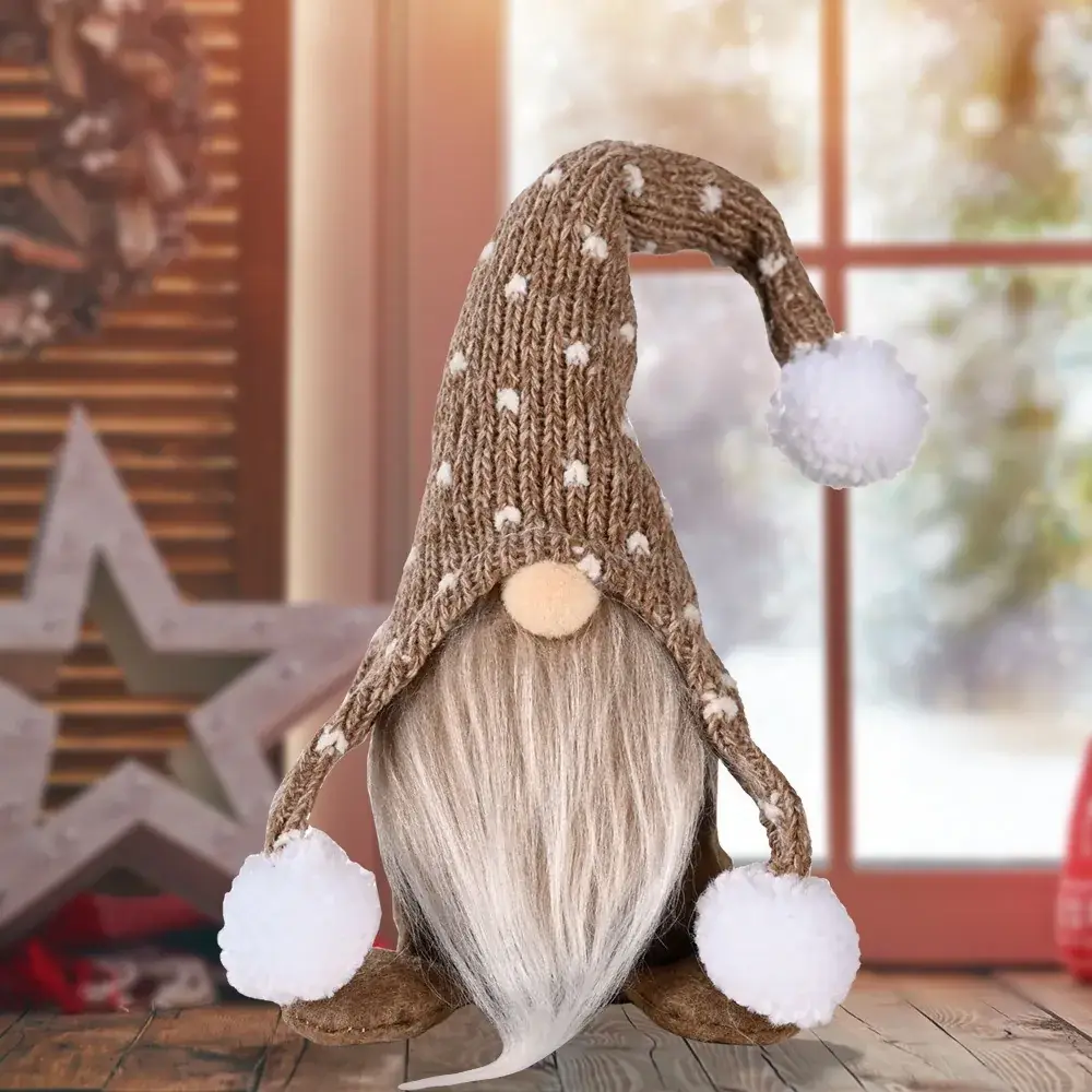 Christmas Rudolph Doll with White Beard Faceless Design - Image 2