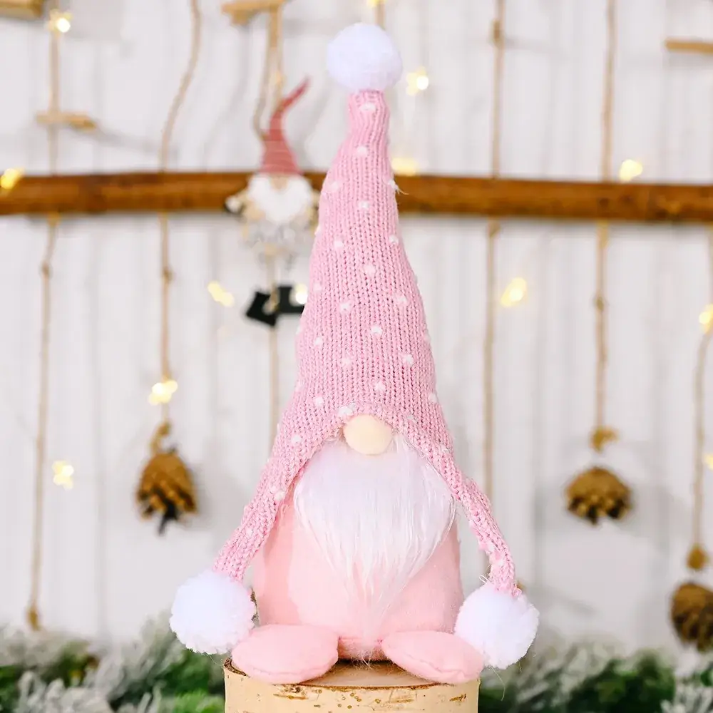Christmas Rudolph Doll with White Beard Faceless Design - Image 5
