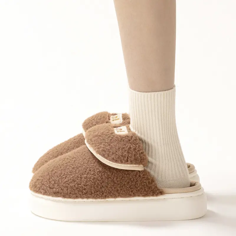 2024 New Style Cotton Slippers Women Autumn and Winter Plush Couple Home Indoor Thick Bottom Anti-slip Men's Winter Cotton Slippers - Image 6