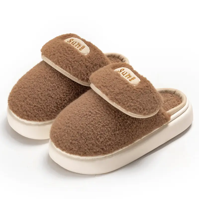 2024 New Style Cotton Slippers Women Autumn and Winter Plush Couple Home Indoor Thick Bottom Anti-slip Men's Winter Cotton Slippers - Image 2