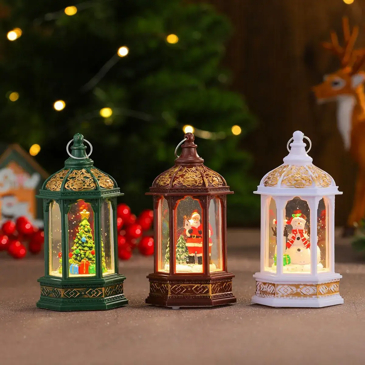 Christmas Snow Hexagonal Nightlight Ornament - Image 8
