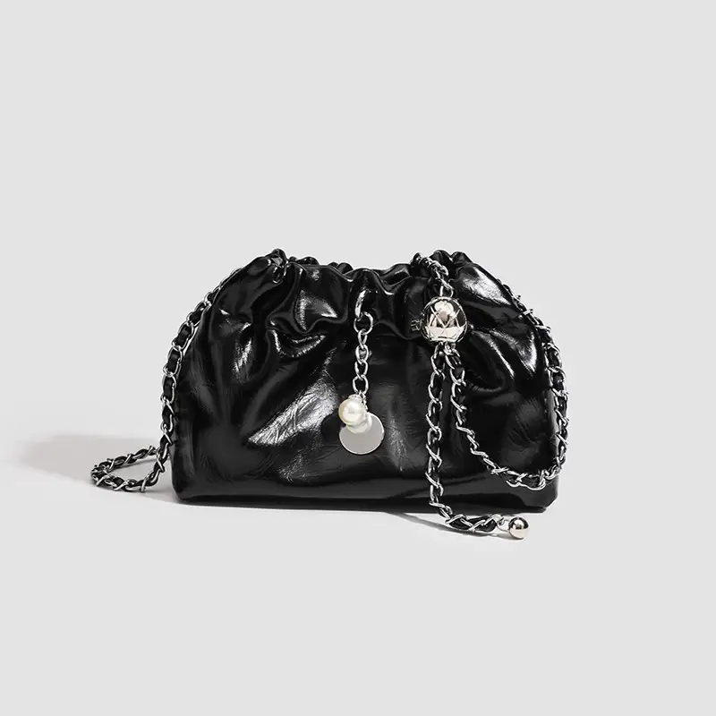2026 Silver Pleated Cloud Bag with Chain Crossbody - Image 6