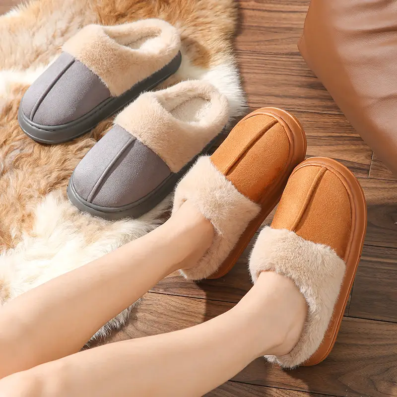 Maillard Cotton Slippers Women's Winter Outfit Slippers Indoor Home Couple's Household Thick-soled Non-slip Warm Cotton Shoes - Image 7