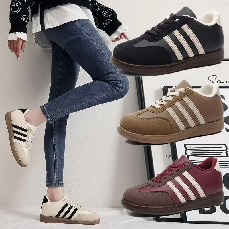 2026 Women's Shoes Winter New Style Non-Slip Soft Sole Lightweight Sports Casual Fleece-Lined Thick-Soled Cotton Shoes — feature 1