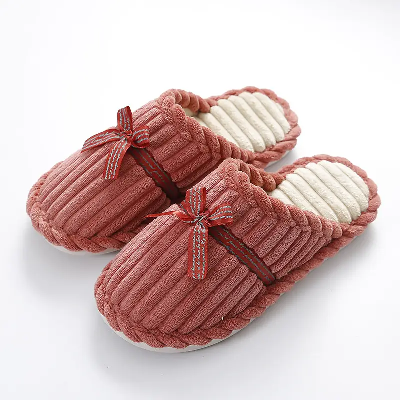 Cotton Slippers Women's Autumn and Winter Indoor Home Yuezi 2024 New Style Household Couple Home Warm Soft Bottom Non-slip Men's