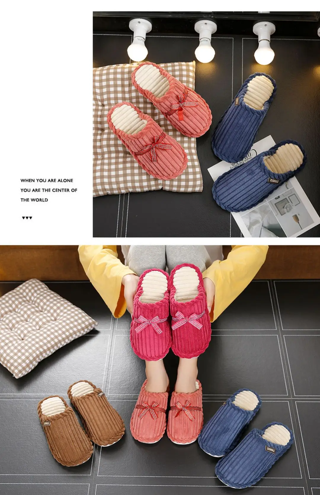 Cotton Slippers Women's Autumn and Winter Indoor Home Yuezi 2024 New Style Household Couple Home Warm Soft Bottom Non-slip Men's — feature 19