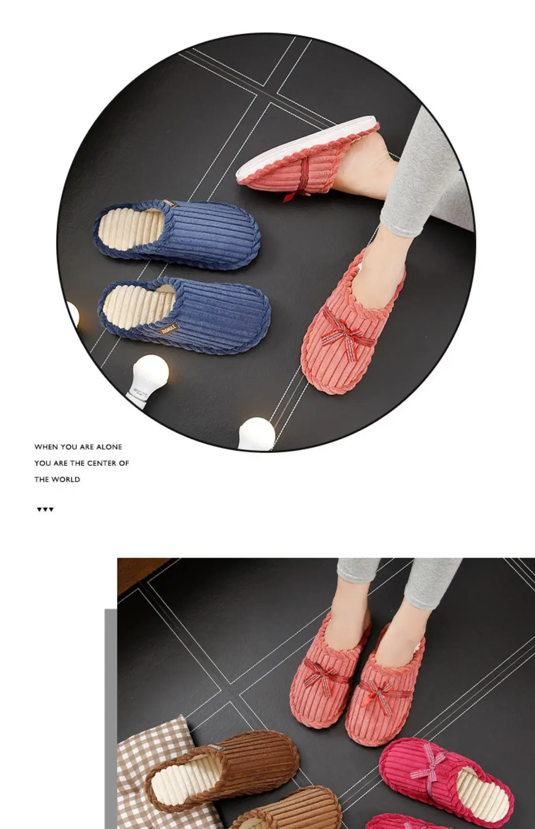 Cotton Slippers Women's Autumn and Winter Indoor Home Yuezi 2024 New Style Household Couple Home Warm Soft Bottom Non-slip Men's — feature 22