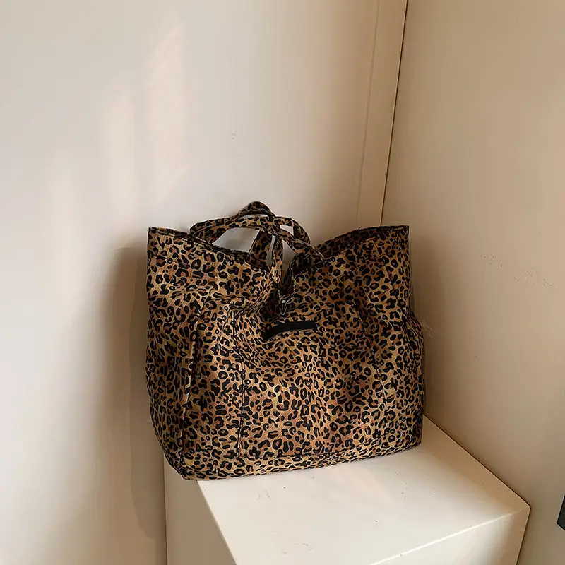 Leopard Print Women's Large Shoulder Tote Bag 2024 - Image 5