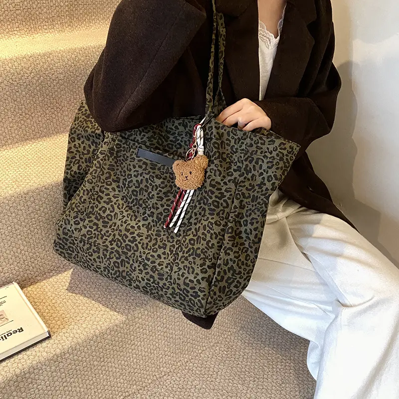 Leopard Print Women's Large Shoulder Tote Bag 2024 - Image 7