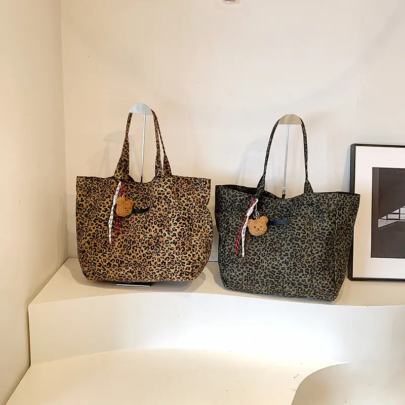 Leopard Print Women's Large Shoulder Tote Bag 2024 - Image 8