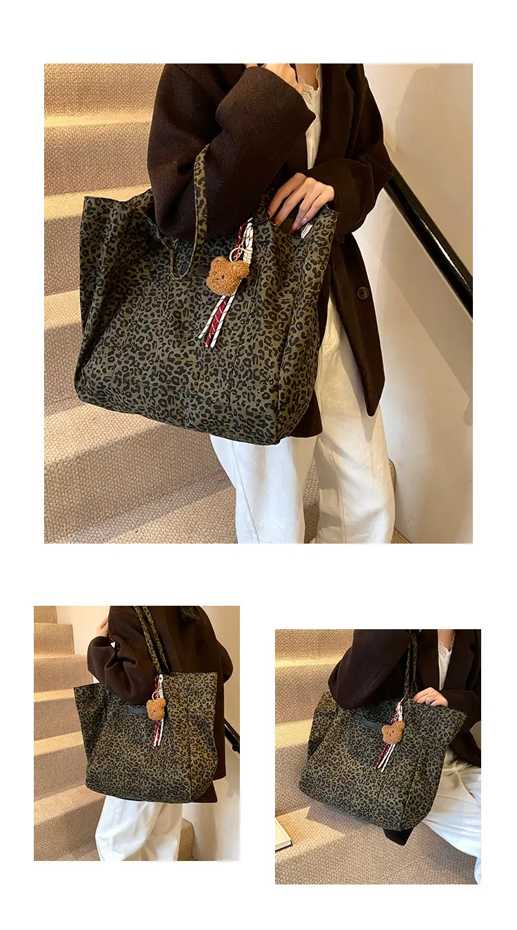 Leopard Print Women's Large Shoulder Tote Bag 2024 — feature 12