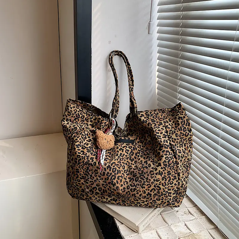 Leopard Print Women's Large Shoulder Tote Bag 2024 - Image 4